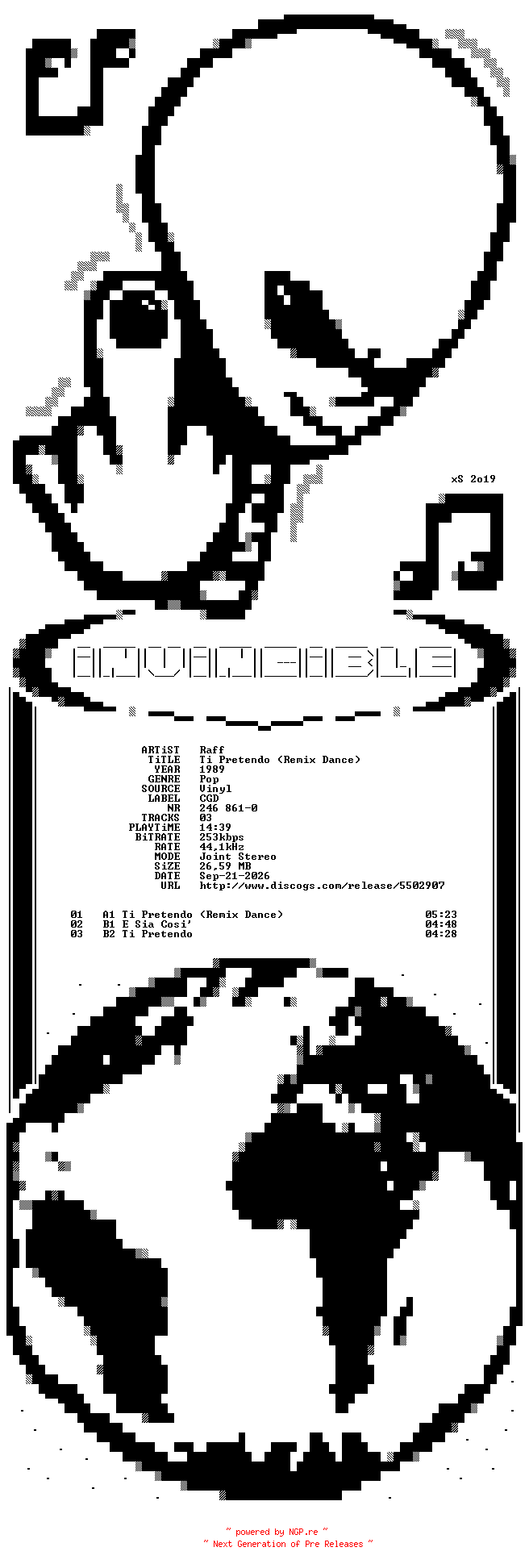 NFO for the release Raff-Ti_Pretendo_(Remix_Dance)-(246_861-0)-VINYL-IT-1989-iNViNCiBLE_iNT by iNViNCiBLE_iNT