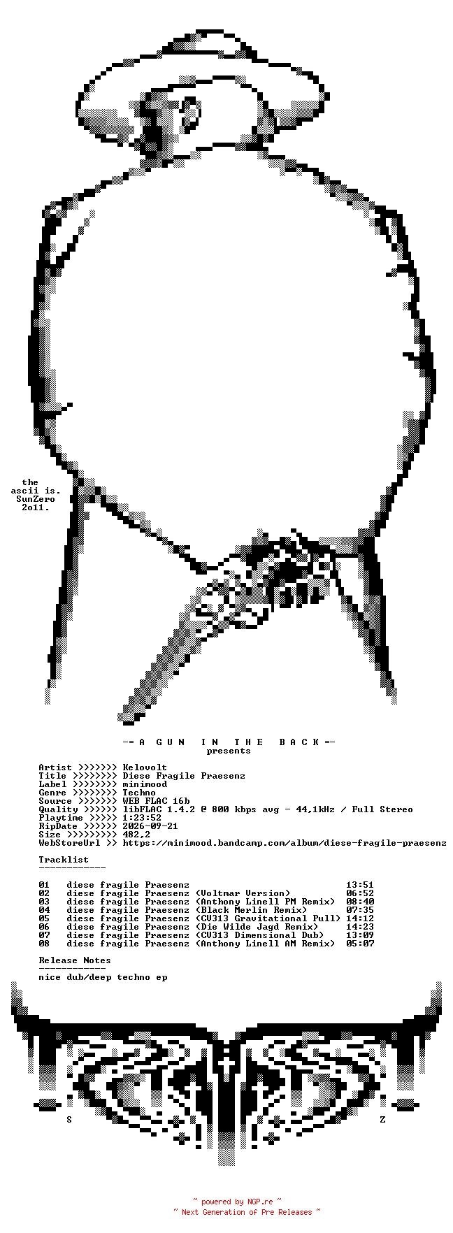 NFO for the release Kelovolt-Diese_Fragile_Praesenz-(MINIMOOD027)-16BIT-WEB-FLAC-2026-AGITB by AGITB