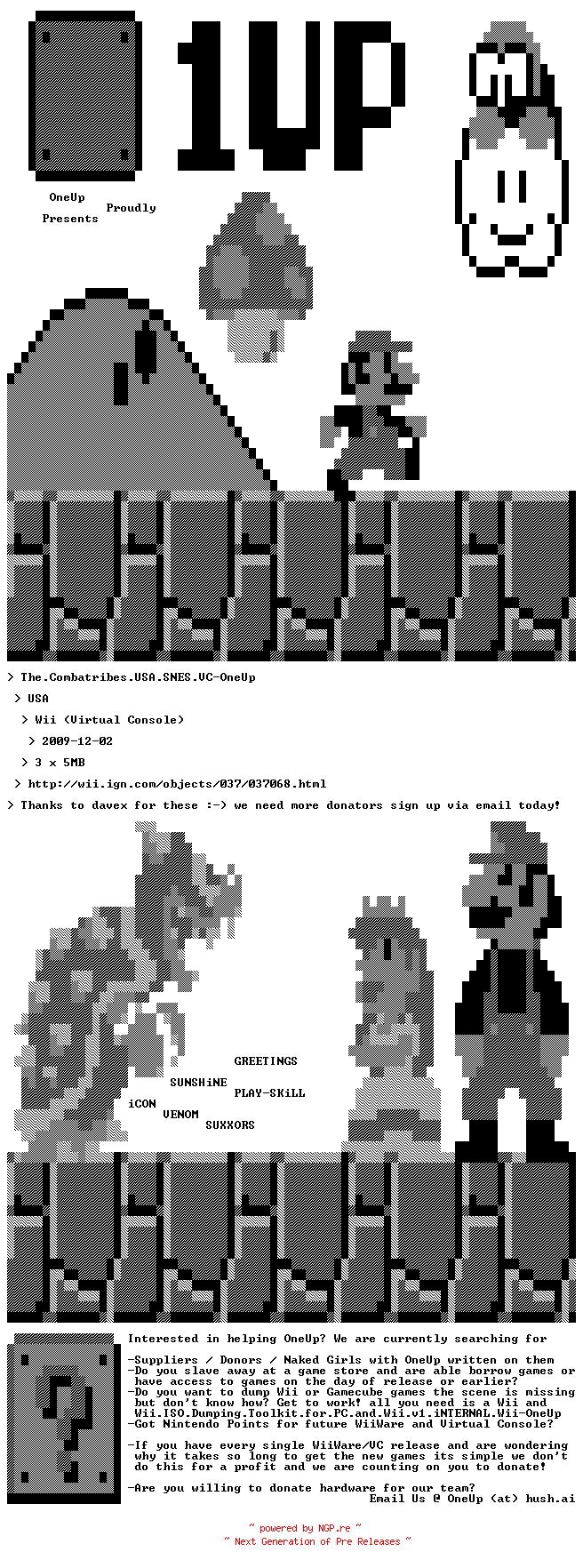 NFO for the release The.Combatribes.USA.SNES.VC-OneUp by OneUp