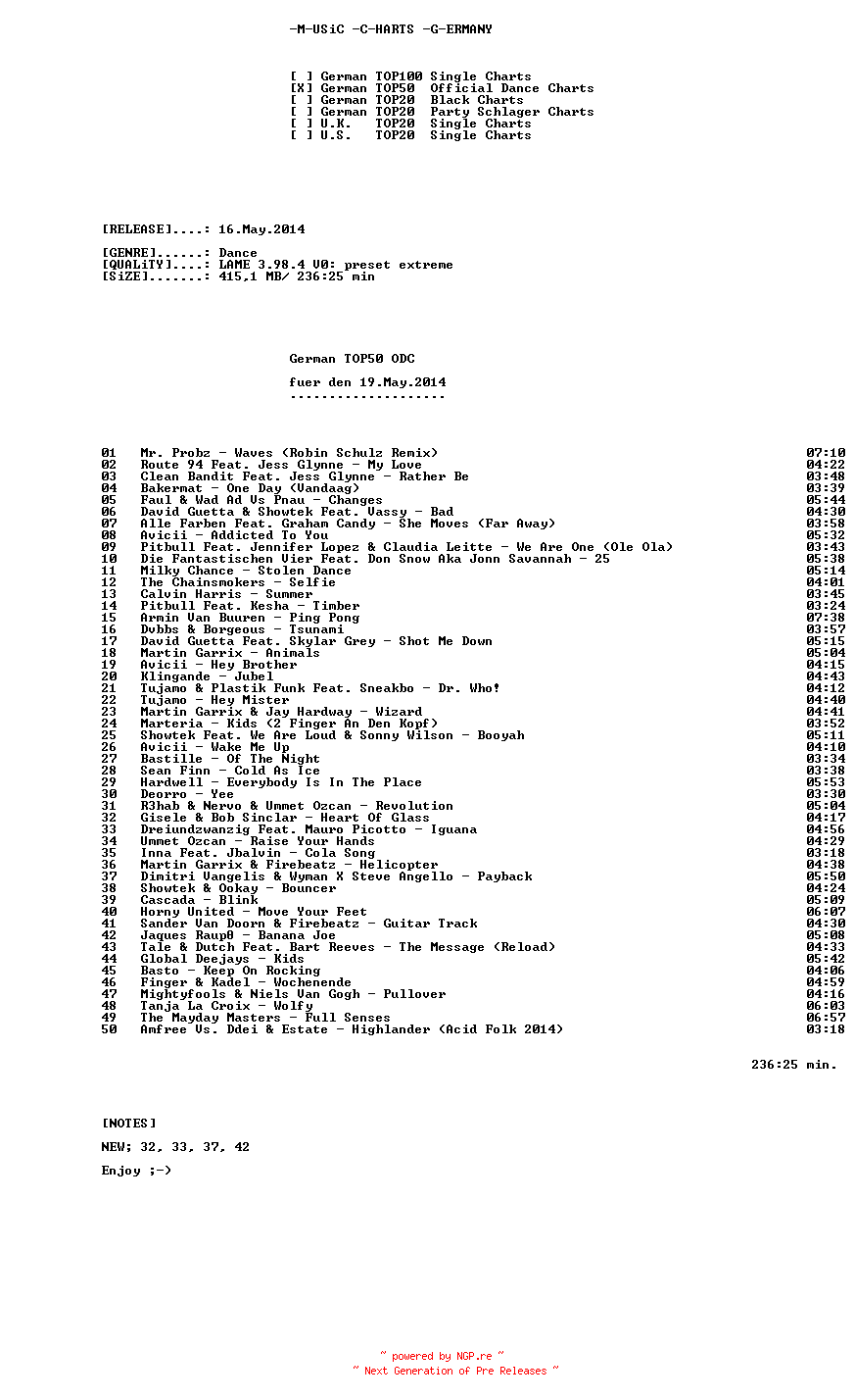 NFO for the release german_top50_odc_19_05_2014-mcg by mcg