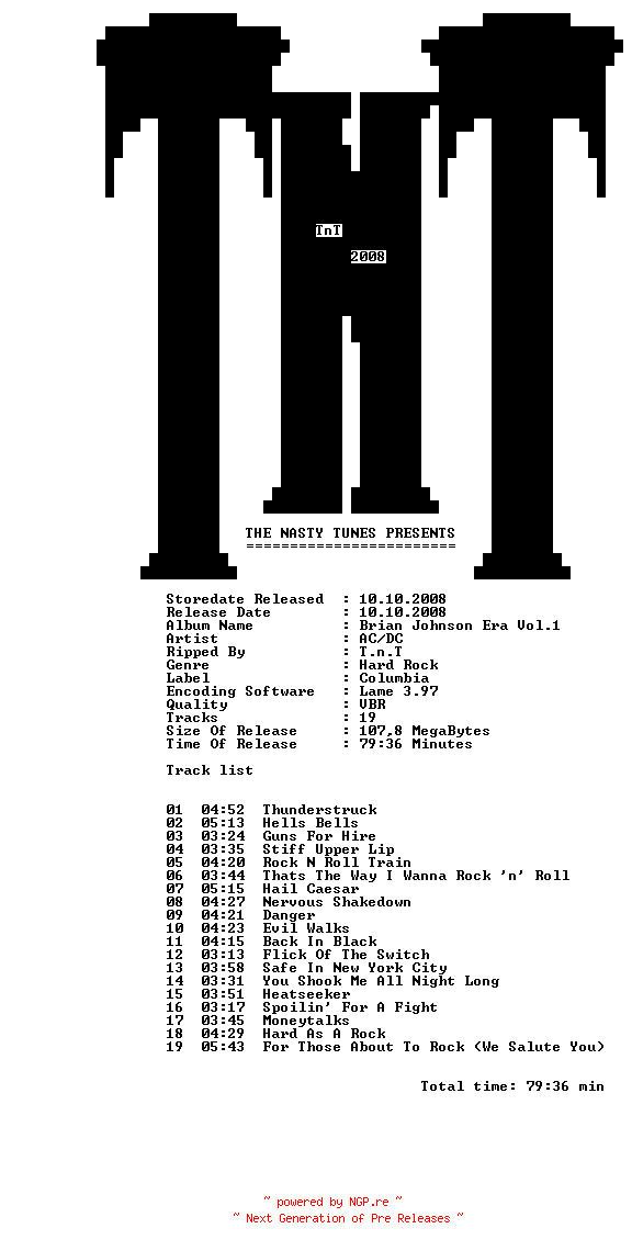 NFO for the release AC-DC-Brian_Johnson_Era_Vol.1-2008-TnT by TnT