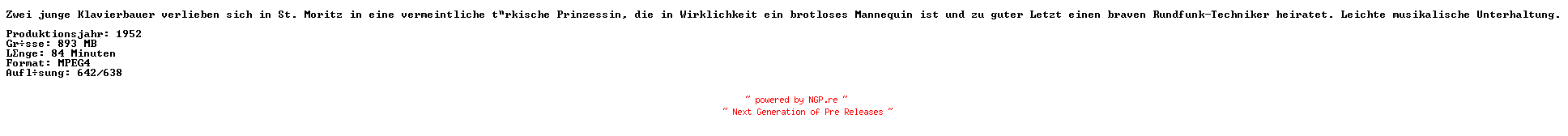 NFO for the release Alle.kann.ich.nicht.Heiraten.1952.German.XViD-iND by iND