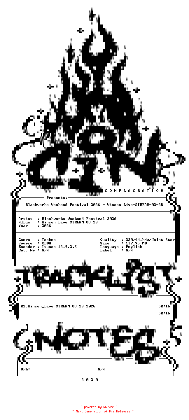 NFO for the release Blackworks_Weekend_Festival_2026-Winson_Live-STREAM-03-28-2026-CiN_INT by CiN_INT