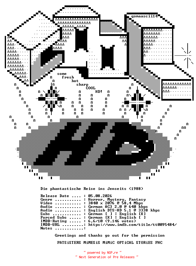 NFO for the release Die.Phantastische.Reise.ins.Jenseits.1988.EXTENDED.DC.GERMAN.AC3D.DL.2160p.UHD.BluRay.x265-COOLHD by COOLHD