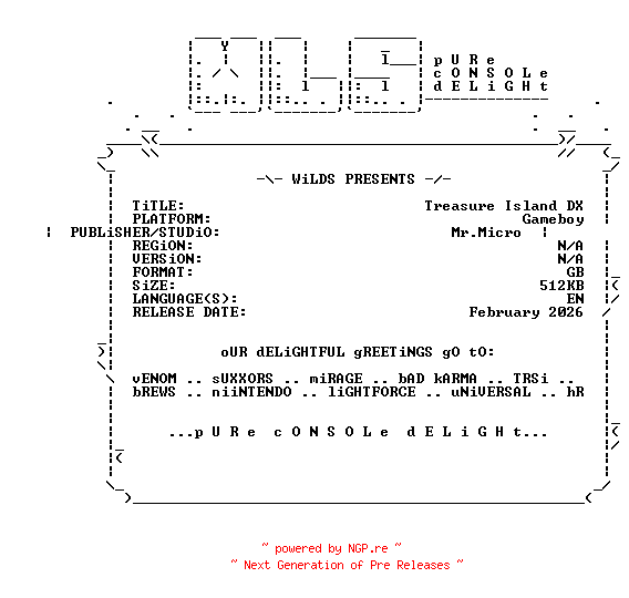 NFO for the release Treasure_Island_DX_GB-WLS by WLS
